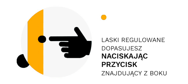 Laski regulowane dopasujesz naciskając przycisk