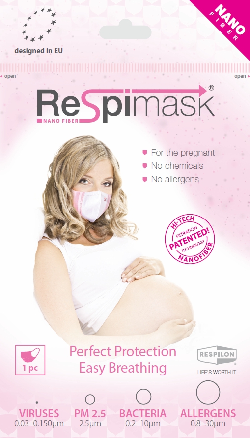 Maski przeciwpyłowe antysmogowe dla kobiet w ciąży ReSpimask
